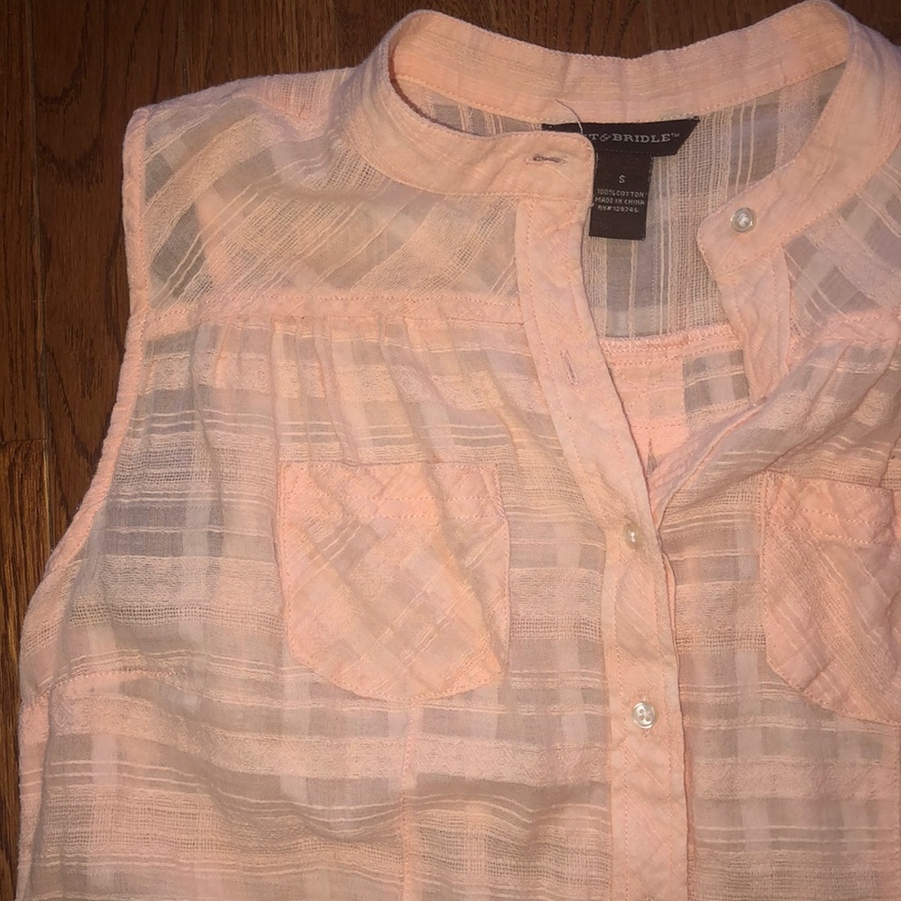 Bit & Bridle Sleeveless Button Up
